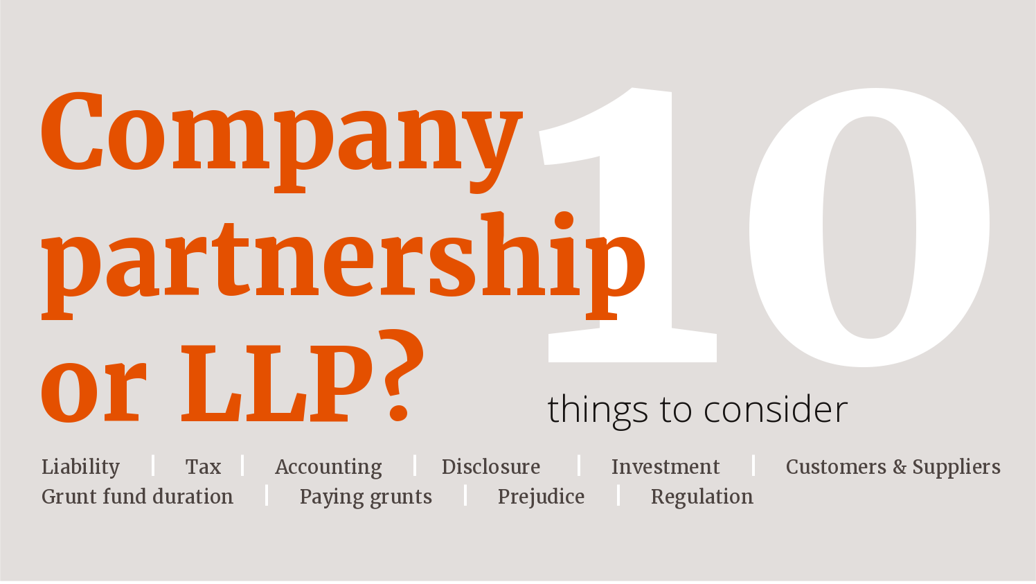 Company, partnership or LLP?